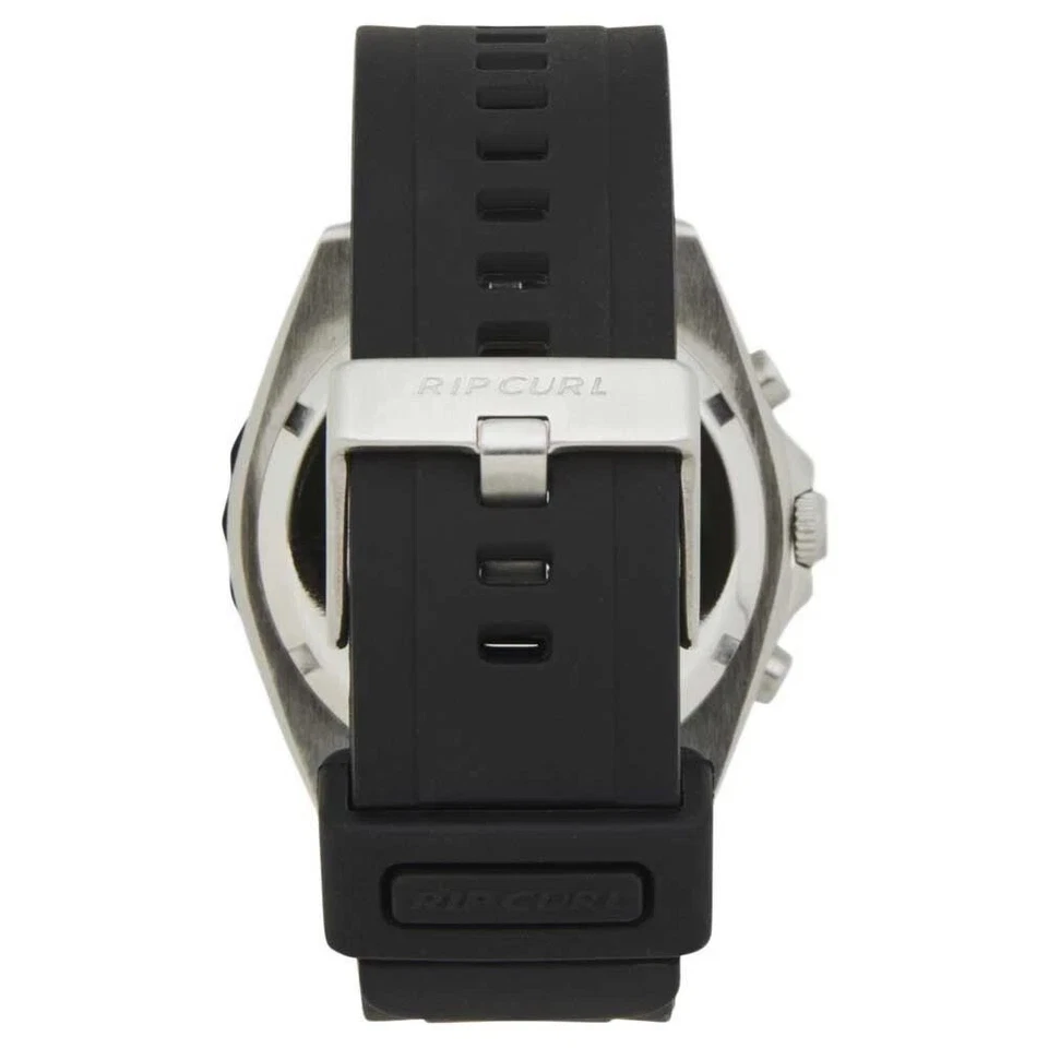 RIP CURL WATCH DVR CLASSIC TIDE SURF ~ A1148 Black ~ Silver Mens RRP$299.99 - image 3 of 4