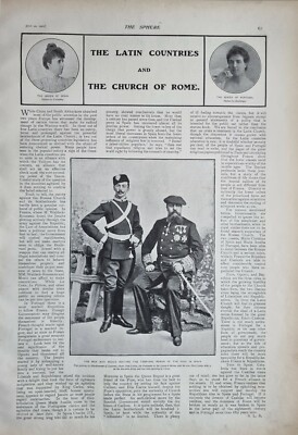 1901 DRUCK DON CARLOS - DON JAYME - KÖNIGIN VON SPANIEN & PORTUGAL