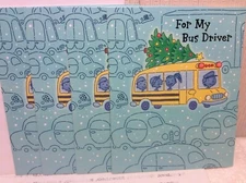 HALLMARK CHRISTMAS CARDS New w/Envelopes LOT 4 "For my BUS DRIVER..."