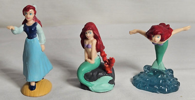 The Little Mermaid Ariel Walt Disney Applause figures Lot Of 3 Cake Toppers Toys