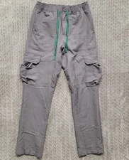 Figs Women’s High Waisted Ukwala Cargo Scrub Pant Size Small Boulder Gray