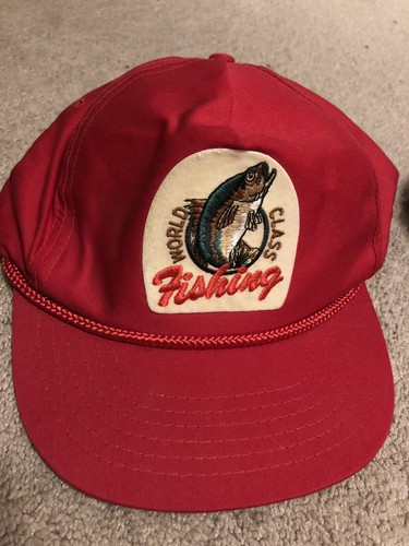Red FISHERMAN HAT Snapback Baseball Cap 