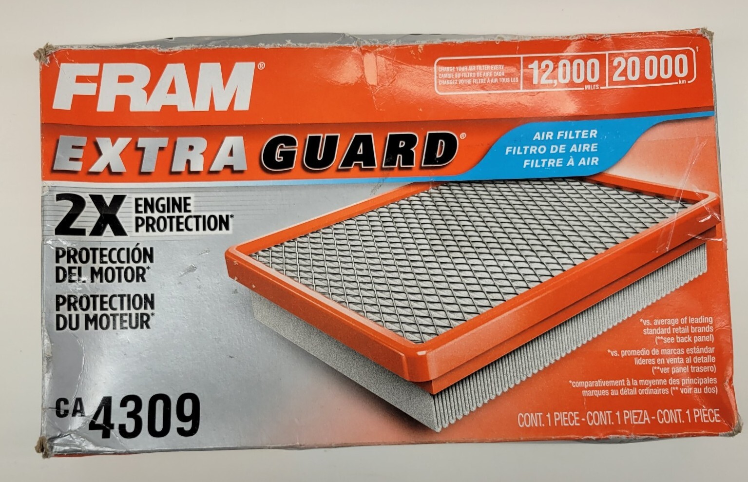 Fram CA4309 Air filter cross reference