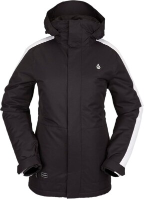 VOLCOM WOMENS S SMALL WESTLAND INSULATED SNOWBOARD SKI SNOW JACKET BLACK WHITE