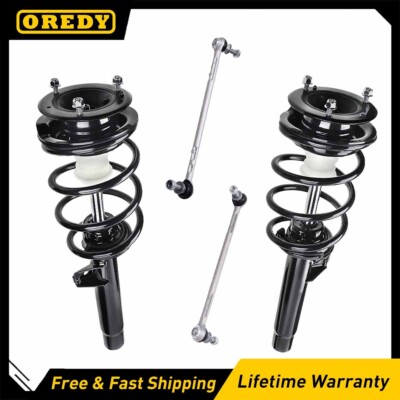 Pair Front Struts + Sway Bars for 2010 2011 2012 BMW 128i 135i 328i 335i 335is