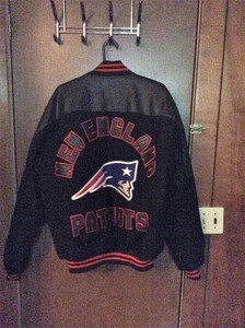 Black Wool And Leather New England Patriots Jacket Ebay