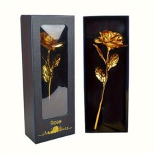 Mother's Day Artificial Gold Foil Roses Dipped in Gold Valentine's Day Gift