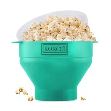 The Original Korcci Microwaveable Silicone Popcorn Popper, BPA Free Microwave...