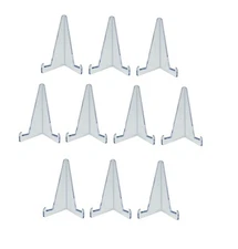 (10-Count) CSP Small Trading Card Stands - Unfoldable Triangle Display Stand