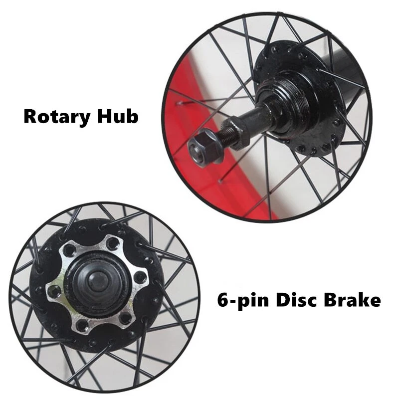 26X4.0in Snow Bike From Wheel 20 Inch Fat Bicycle Front Rims Disc Brake 36 Holes - Image 3 of 4