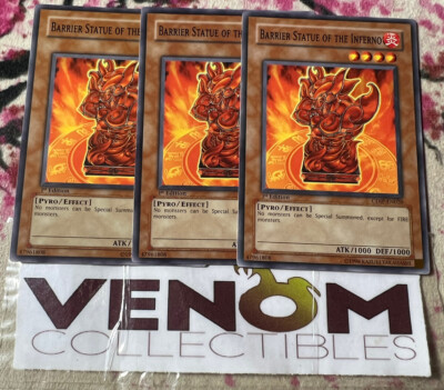 Yu-Gi-Oh! Barrier Statue Of The Inferno Card (CDIP-EN020) - Common - Cyberdark Impact Set