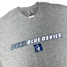 Duke Blue Devils Savvy Short Sleeve Mesh Like Short Sleeve Pullover Men L Gray 