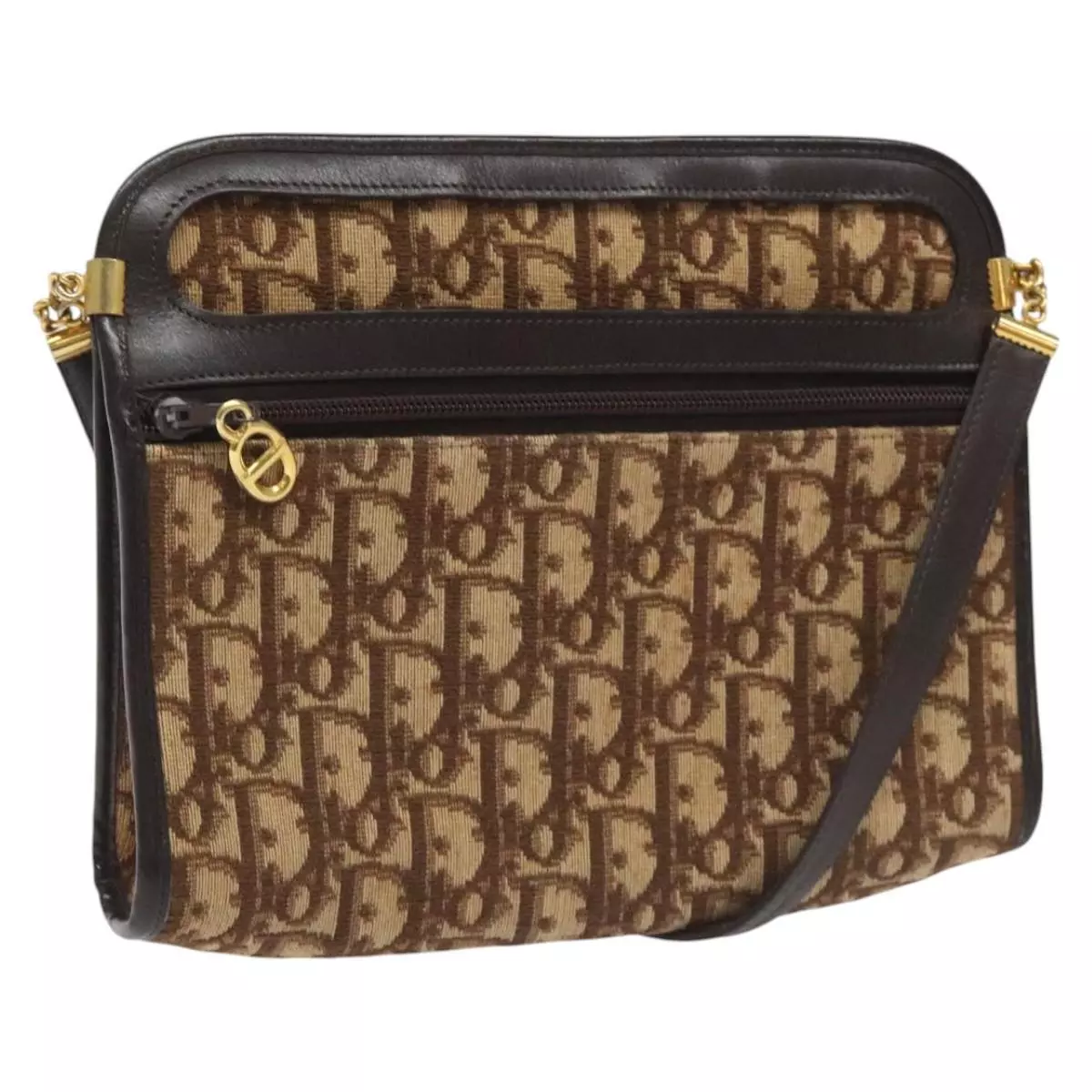 Sac bandoulière Christian Dior trotteur toile beige authentique 98268