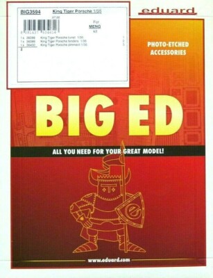 Eduard Big Ed 1:35 King Tiger (Porsche) Tank Upgrade Set (for Meng) Model Kit