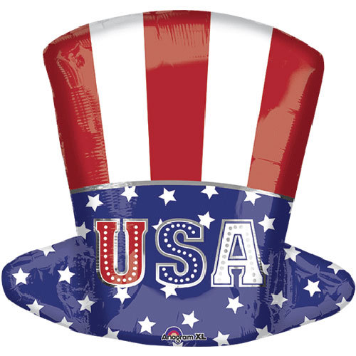 18Inch Uncle Sam Top Hat Shaped Balloon eBay
