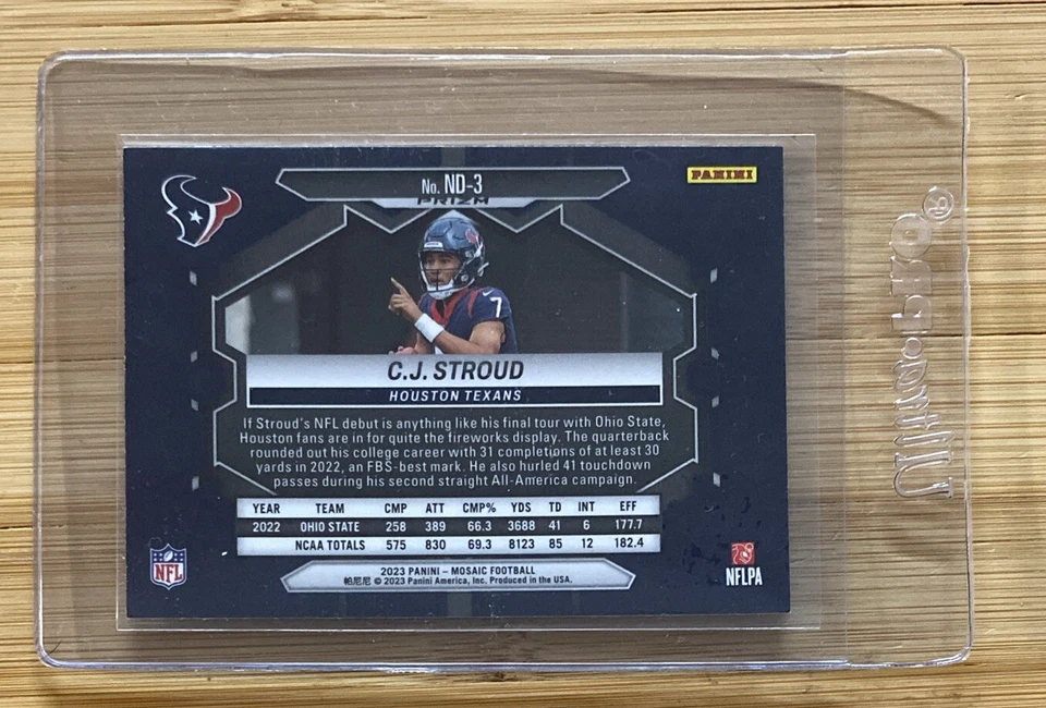 2023 Panini Mosaic C. J. Stroud  Silver Reactive NFL Debut Prizm Rookie #ND-3 📈 - Image 2 of 2