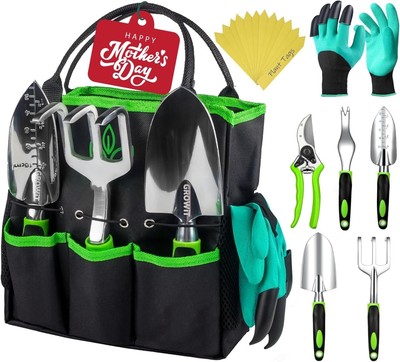 GROWIT Treasured Gifts for Mom - Heavy Duty Gardening Tools - 22-Piece Gardening