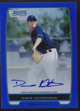 2012 Bowman Chrome Drew Hutchison /150 Auto Rookie Blue Refractor Jays