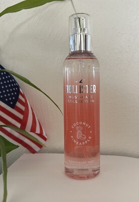 HOLLISTER COCONUT+PINEAPPLE HAIR & BODY MIST SPRAY 8.0 Oz / 236 ml New