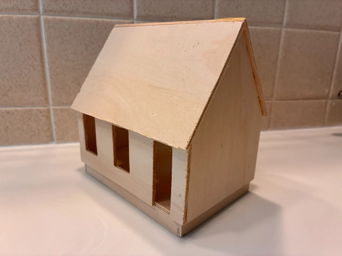 Baker Ross FN199 Construye Tu Propia Casa De Muñecas De Madera - Pack De 1, Kit De Casa De Muñecas Para Niños, Kit De Construcción Artesanal
