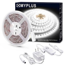 LED Strip Lights White, 164ft Daylight White 6000K Tape with Dimmable 700 Lumen