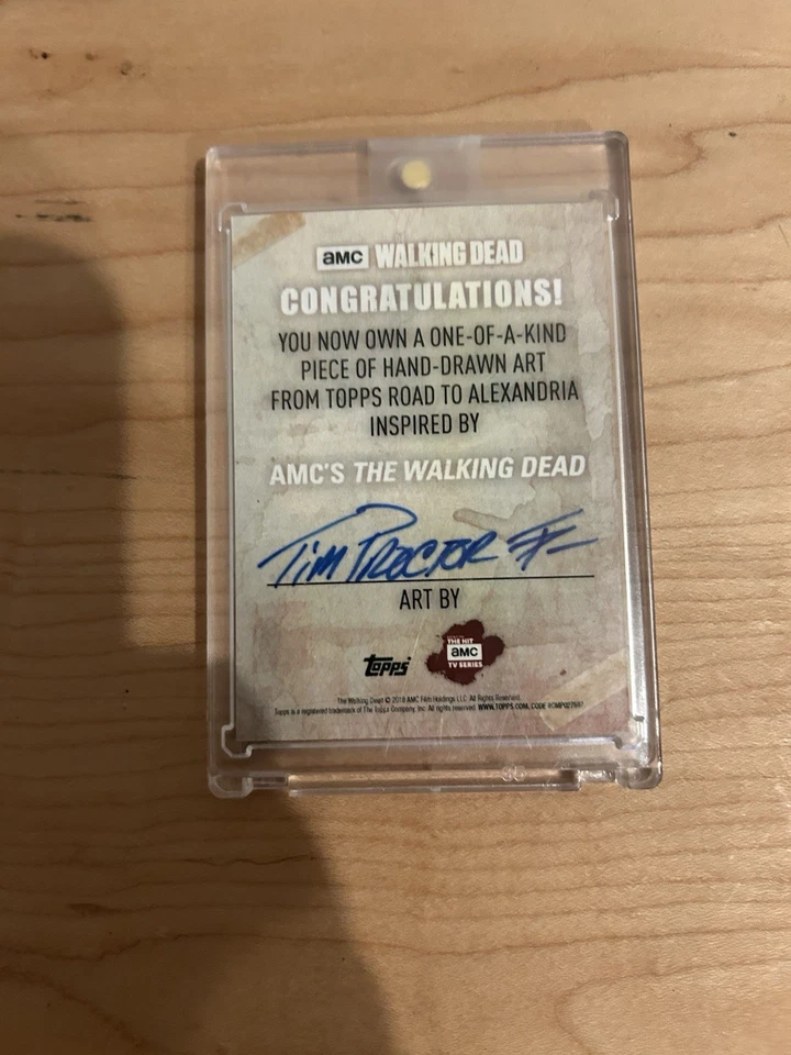 The Walking Dead Trading Card Sketch 1/1 (Negan) By Tim Proctor - Image 2 of 2