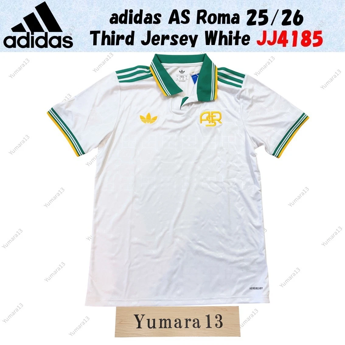 adidas AS Roma 25/26 Third Jersey White JJ4185 | eBay