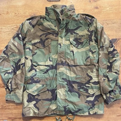  Large long Alpha Industries vintage 1987 military issued M-65 field jacket