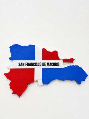 3d printed Dominican Republic Outline (Please check description box)