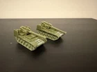 2 X Hot Wheels Redline Aw Shoot U.S. Army Tank 4108954-S 1974 Olive Hong Kong