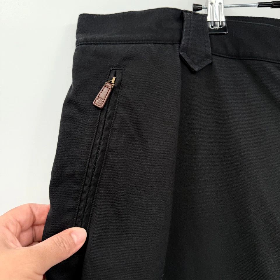 Lauren Ralph Lauren Black Women's 16W Zipper Pocket Classic Fit Trousers Pants - Image 3 of 4