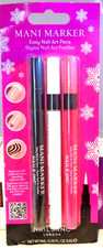 Nails Inc London Mani Marker Easy Nail Art Pens Black White & Pink 3 Pens