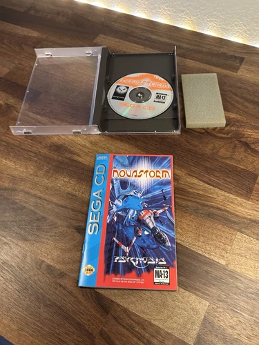 NOVASTORM Sega CD Authentic COMPLETE CIB w reg card & mint disc