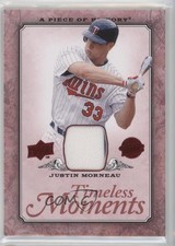 2008 A Piece of History Timeless Moments Red Jerseys Justin Morneau #TM-29 a2v