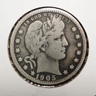 1905   *P*  BARBER SILVER QUARTER  ***NICE*** FREE SHIPPING   C2132