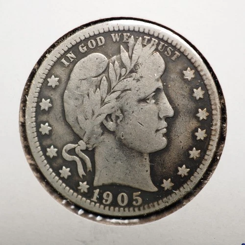 1905   *P*  BARBER SILVER QUARTER  ***NICE*** FREE SHIPPING   C2132