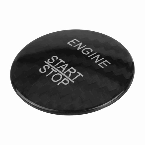 ༝Black Carbon Fiber Engine Start Button Cover Trim For A B C GLC GLA CLA ML