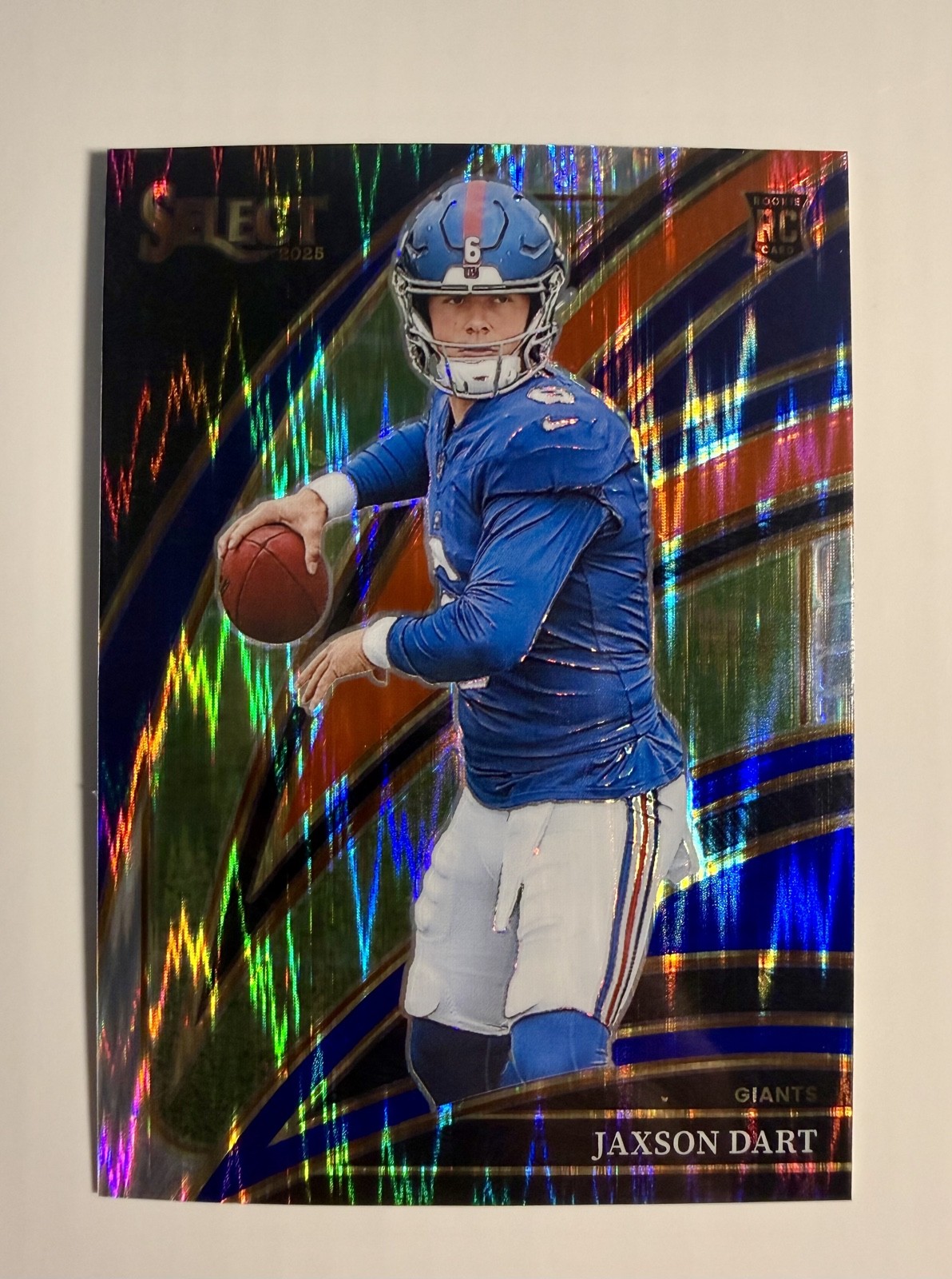 2025 Panini Select - Club Level Jaxson Dart #293 Red & Blue Shock Prizm (RC)