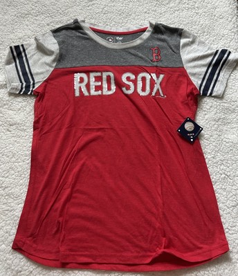 MLB G-III 4 HER BOSTON RED SOX BLING SHORT SLEEVE T SHIRT SIZE LARGE NWT