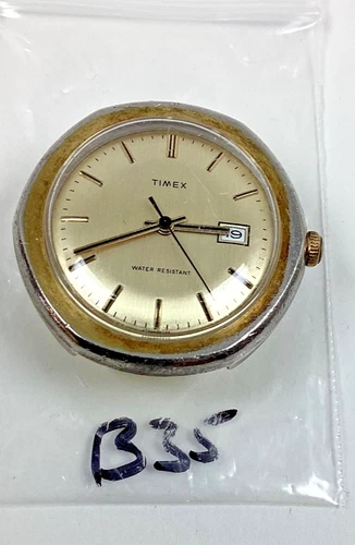 1977 Timex Marlin 2776002577 Date Watch M25 Runs Starts Stops Repair READ