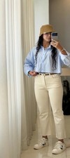 H&M Damen Jeans aus weißem Denim Größe 40 ...