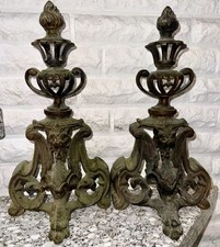 Barock 2 Prunkvolle Bronze Kaminb&ouml;cke