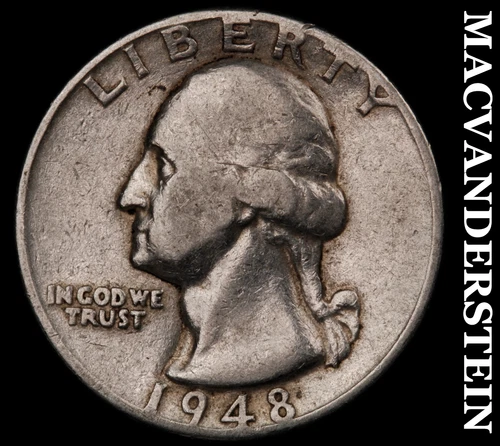1948 Washington Quarter- Silver- Scarce Better Date No Reserve #J3365