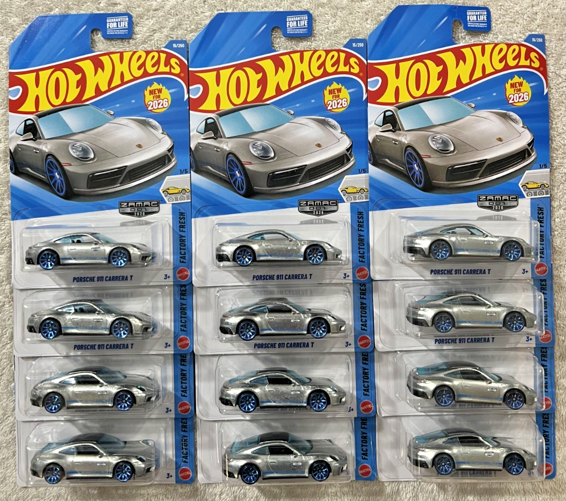 911 Carrera llic Edition ミニカー HOT WHEELS ZAMAC PORSCHE 911 CARRERA T LOT OF 12 **NEW 2026** | eBay