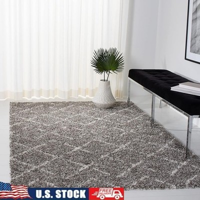 Non-Shedding Shag Accent Rug Durable Soft Pile Easy Care High Traffic Areas New