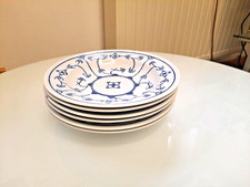 6 SUPPENTELLER Jäger Eisenberg Strohblume Indisch Blau