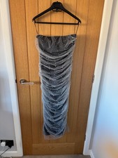 BNWT ZARA Tulle Strapless Midi Dress with Beads Size S