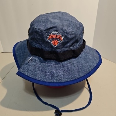Mitchell & Ness New York Knicks NBA Blue Denim Boonie Bucket  display picture 2
