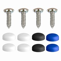 Kennzeichen Schrauben Kappen Set Aus Edelstahl 4,8X16Mm Nummernschild Schrauben