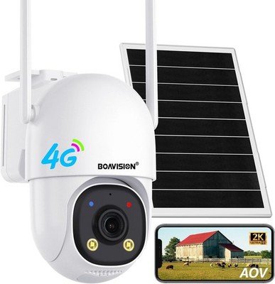 4G LTE Solar Security Camera Outdoor PTZ 2K Night Vision Auto Tracking No WiFi